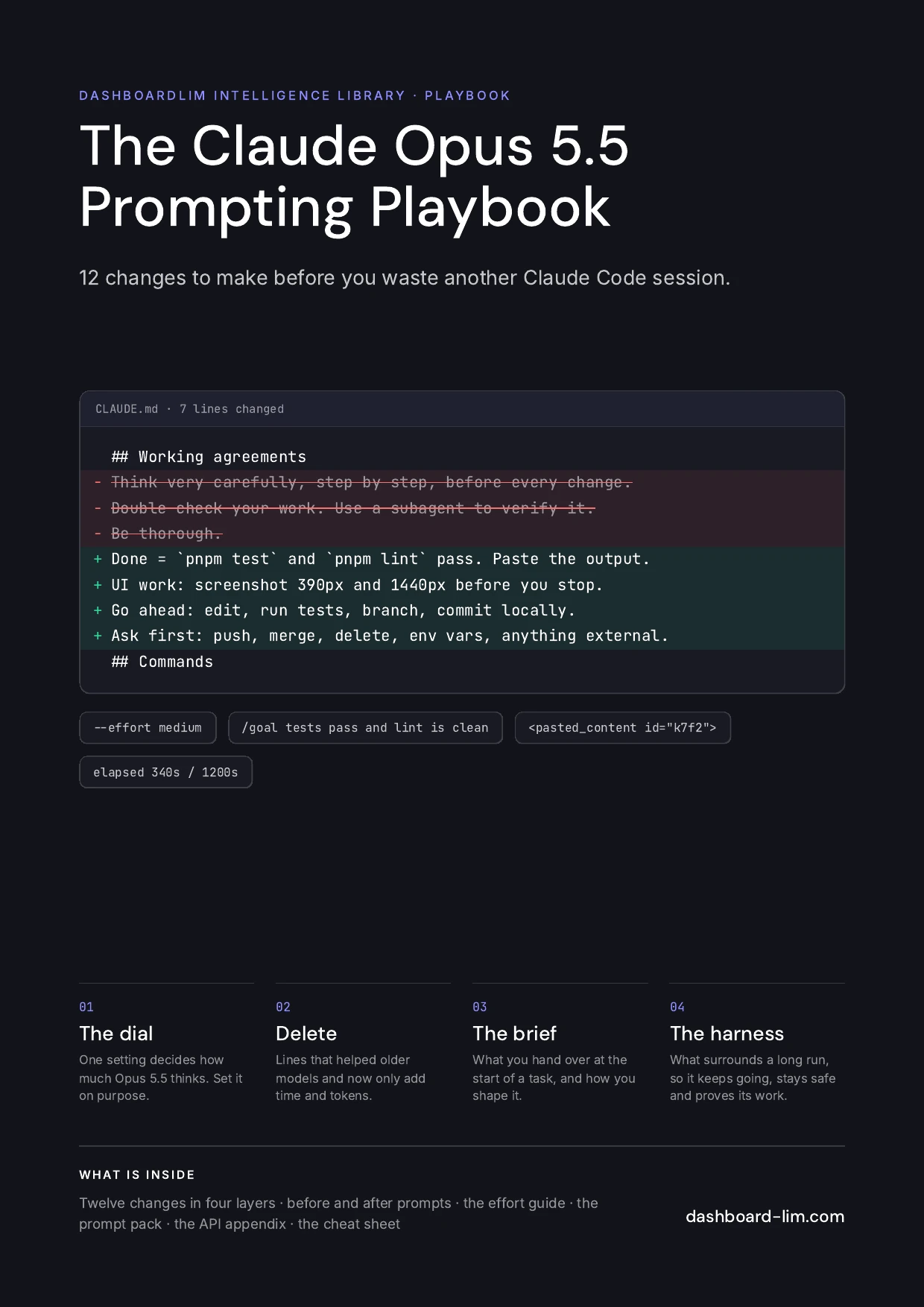 The cover of The Claude Opus 5.5 Prompting Playbook.